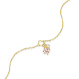 Pink Flower Charm Bracelet