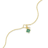 Green Flower Charm Bracelet