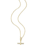 High Polish Cross Necklace