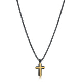 Beveled Edge Cross Necklace