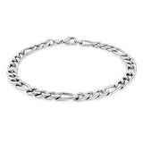 Steel Figaro Bracelet - 6MM