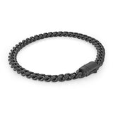 Curb Black Matte Bracelet 6mm