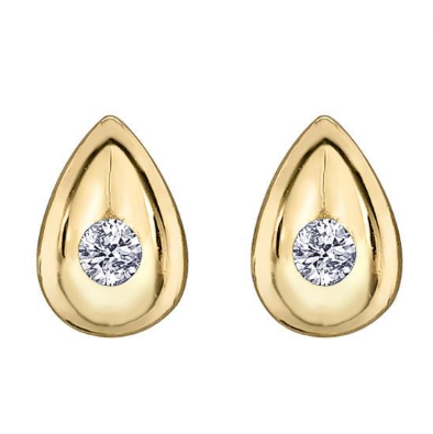 Tear Drop Diamond Earrings