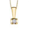 Tension Set Diamond Pendant