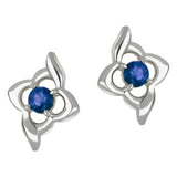 Flower Sapphire Earrings