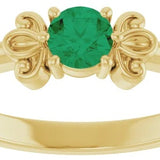 Emerald Round Ring