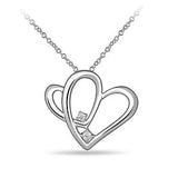 Diamond Double Heart Pendant