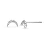 Diamond Moon Studs