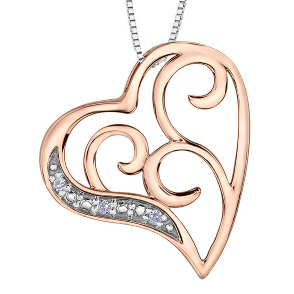 Scrolled Heart Pendant