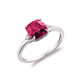 Pink Topaz Cushion Cut Ring