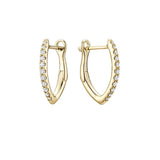 V-Shaped Diamond Huggie Hoops