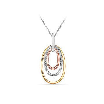 Ovals with Diamonds Necklace