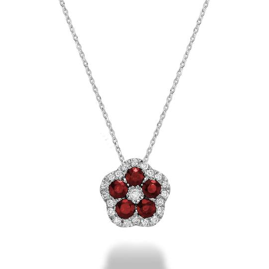 Ruby Flower Necklace