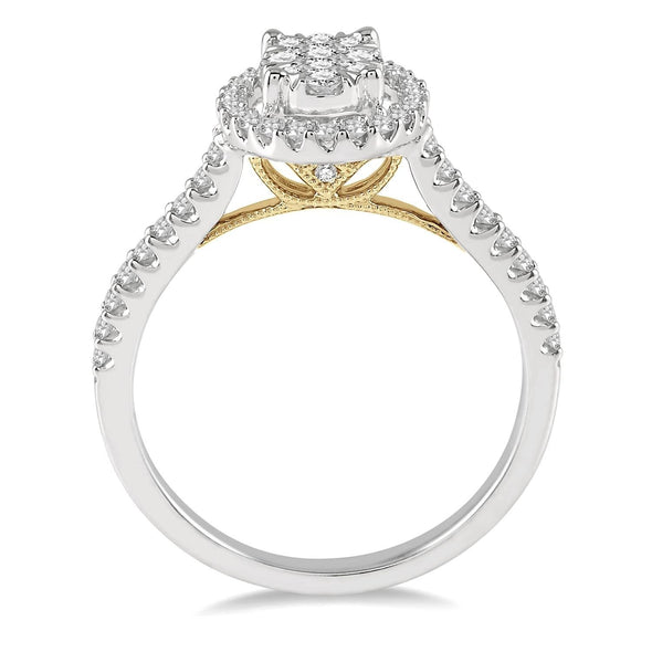 Lovebright .50 CT Oval Diamond Halo Ring
