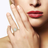 Lovebright .70 CT Oval Diamond Double Halo Ring