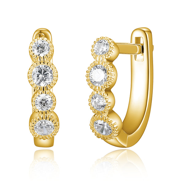 Milgrain Huggie Earring