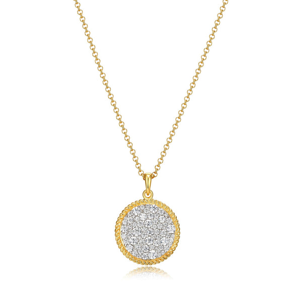 CZ Coin Necklace