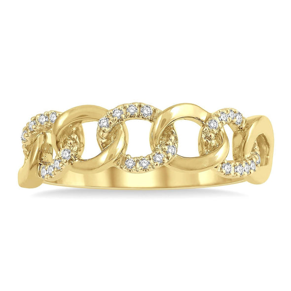 Curb Link Diamond Ring