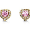 Baby CZ Heart Earrings