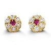 Baby CZ Daisy Stud Earrings