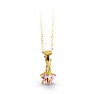 Baby CZ Butterfly Pendant