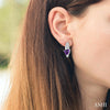 Amethyst and Diamonds Earrings