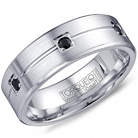 White Cobalt & Black Diamond Band