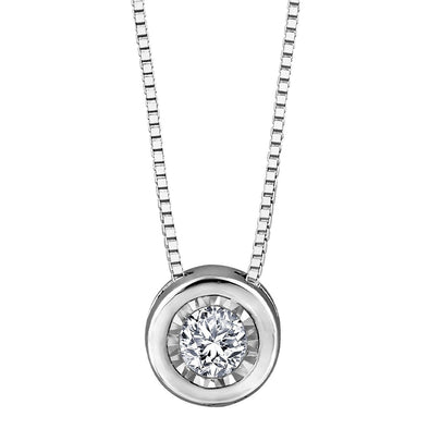 Bezel Set Diamond Necklace