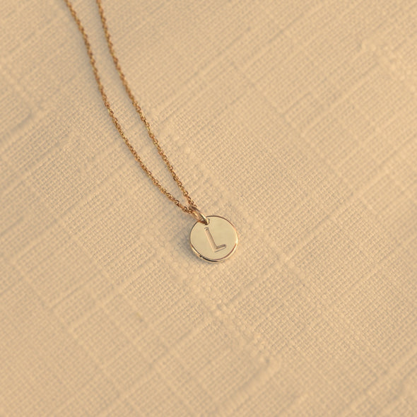Initial Disc Necklace