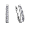 Channel Set Diamond Lever Back Earrings
