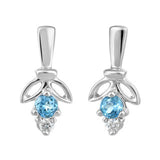 Aquamarine and Diamond Earrings