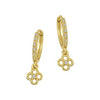Diamond Charm Huggie Hoops