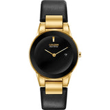 Axiom Eco-Drive Black and Gold Watch