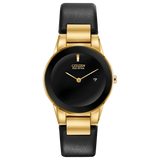 Axiom Eco-Drive Black and Gold Watch