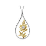 Flower Diamond Loop Necklace