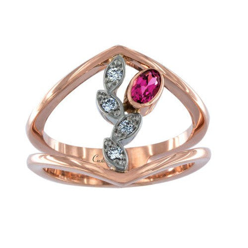 Pink Tourmaline Designer Ring