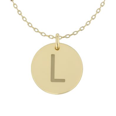 Initial Disc Necklace