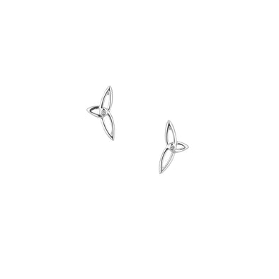 Asymmetrical Trinity Post Earrings