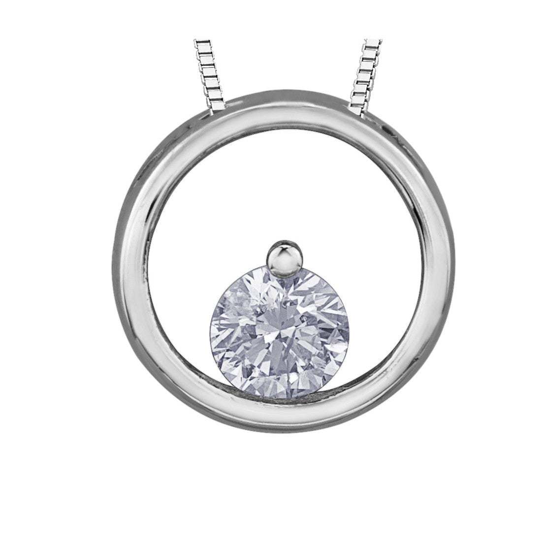 Floating Diamond Circle Pendant – Lawlor Jewelry