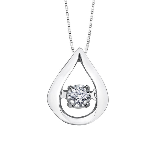Tear Drop Dancing Diamond Pendant