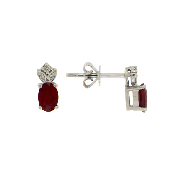 Ruby Crown Jewel Earrings