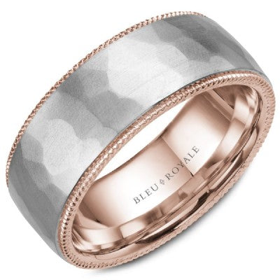14K Gold Hammered Band