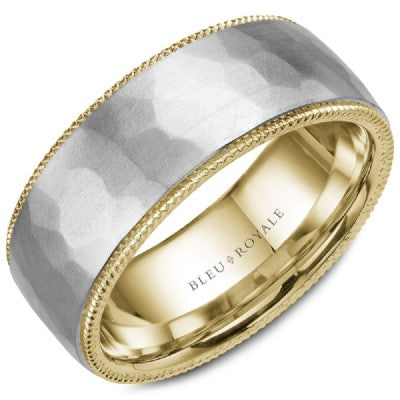 14K Gold Hammered Band