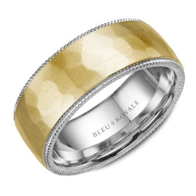 14K Gold Hammered Band
