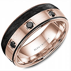 Forged Carbon Fiber & Black Diamond Band
