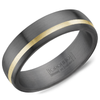 Offset 10K Gold Inlay Tantalum Band