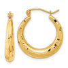 Diamond Textured Hoop Earring
