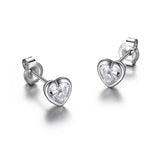 Heart Bezel Earrings