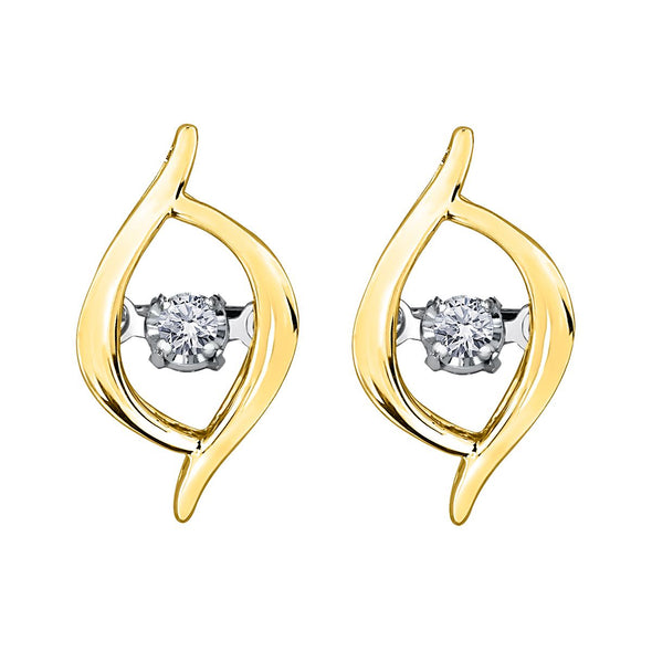 Dancing Diamond Crossover Earrings